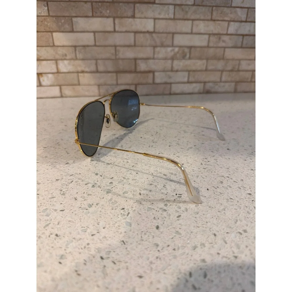 Vintage Bausch & Lomb‎ Ray Ban Aviator Sunglasses BL Green Lenses Gold Frame USA